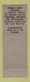 Matchbook Cover - Panelli's Restaurant San Francisco CA