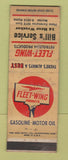 Matchbook Cover - Fleet Wing oil gas Bill's Farmington Mayfair WORN