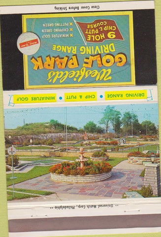 Matchbook Cover - Wesfield's Golf Park Driving Range Plymouth PA 40 Strike