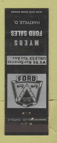 Matchbook Cover - Myers Ford Sales Hartville OH WEAR