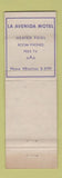Matchbook Cover - La Avenida Cafe Coronado CA
