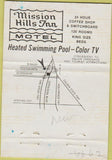 Matchbook Cover - Joker Room Mission Hills Inn CA WEAR 40 Strike