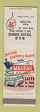 Matchbook Cover - M&M Texaco oil gas Villa Park IL Marfak