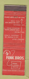 Matchbook Cover - Funk Bros Brake Wheel Service Beverly Hills Hollywood CA WORN