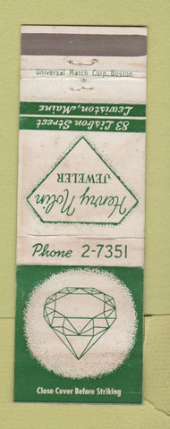 Matchbook Cover - Henry Nolin Jewelry Lewiston ME WEAR
