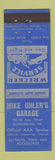 Matchbook Cover - Mike Uhler's Garage Harrisburg PA MERCHANTS