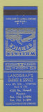 Matchbook Cover - Landgraf's Garage oil gas towing