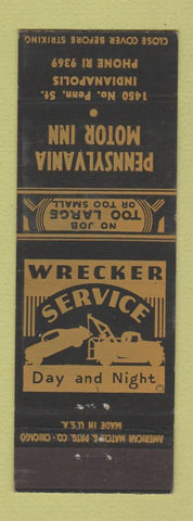 Matchbook Cover - Pennsylvania Motor Inn Indianapolis IN