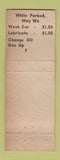 Matchbook Cover - Continental Garage Washington DC WORN parking