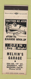 Matchbook Cover - Melvin's Garage Madera CA low phone # WEAR