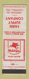 Matchbook Cover - Farm Supply Mobil oil gas Caldwell WI WEAR