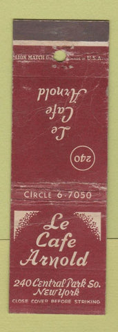 Matchbook Cover - Le Cafe Arnold New York City WORN