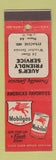 Matchbook Cover - Auer's Mobil oil gas Syracuse IN low phone #