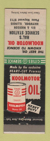 Matchbook Cover - Cities oil gas Koolmotor Maywood IL