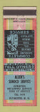 Matchbook Cover - Allen's Sunoco oil gas Plymouth NH WEAR