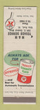 Matchbook Cover - Texaco oil gas M&M Villa Park IL Texmatic Transmission Fluid