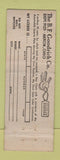 Matchbook Cover - Goodrich Tires Akron OH