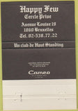 Matchbook Cover - Happy Few Brusells Bruxelles 40 Strike