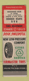 Matchbook Cover - Cities oil gas Tires B&G Evansville WI low phone # Gunderson