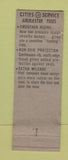 Matchbook Cover - Cities oil gas Tires B&G Evansville WI low phone # Gunderson