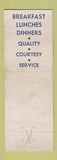 Matchbook Cover - Top Hat Fountain Hamburgers girlie Spokane WA