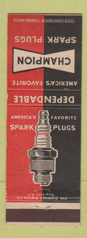 Matchbook Cover - Champion Spark Plugs red/black