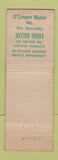 Matchbook Cover - O'Connor DeSoto Plymouth Cleveland OH