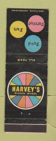 Matchbook Cover - Harvey's Wagon Wheel Casino State Line NV WEAR