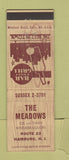 Matchbook Cover - The Meadows Bar Grill Hamburg NJ