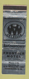 Matchbook Cover - Frontier Motel Carrizozo NM low phone # WORN SILVER