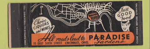Matchbook Cover - Paradise Gardens Cincinnati OH WEAR Full Length