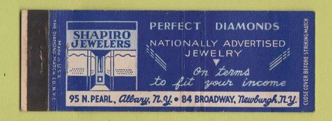 Matchbook Cover - Shapiro Jewelry Newburgh NY Full Length