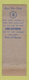 Matchbook Cover - Shapiro Jewelry Newburgh NY Full Length