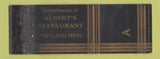 Matchbook Cover - Albert's Restaurant Portland ME WORN Full Length