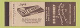 Matchbook Cover - Bit o Honey Candy Bar Song brown/white