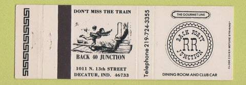 Matchbook Cover - Back Forty Junction Decatur IN