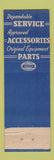 Matchbook Cover - United Motors Service Delco Battery Silver Spring MD
