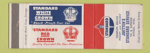 Matchbook Cover - Standard oil gas Juetten's Antigo WI