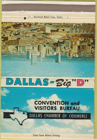 Matchbook Cover - Dallas Convention Tourism 40 Strike