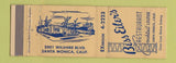 Matchbook Cover - Bess Eiler's Restaurant Santa Monica CA WEAR