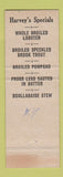 Matchbook Cover - Harvey's Seafood House New York City lobster WEAR Full Length