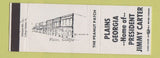 Matchbook Cover - Plains GA Peanut Patch Jimmy Carter President