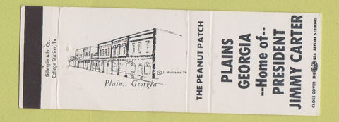 Matchbook Cover - Plains GA Peanut Patch Jimmy Carter President