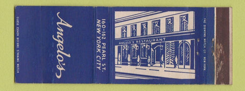 Matchbook Cover - Angelo's New York City restaurant