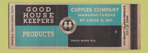 Matchbook Cover - Good House Keepers Products Cupples St Louis MO Full Length