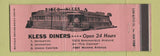 Matchbook Cover - Kless Diners Irvington Union Center NJ Full Length