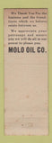 Matchbook Cover - Sinclair oil gas Dubuque IA Molo