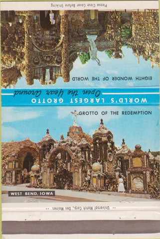 Matchbook Cover - Grotto of the Redemption West Bend IN 40 Strike