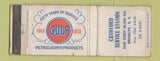 Matchbook Cover - Gulf oil gas Crawford Brooklyn NY 1951 WEAR