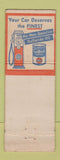 Matchbook Cover - Gulf oil gas Crawford Brooklyn NY 1951 WEAR
